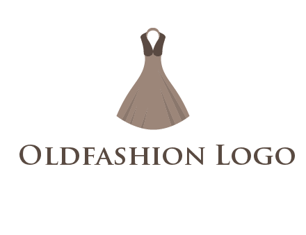 fashionable girl dress logo