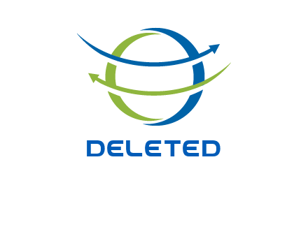abstract circle with arrows in opposite direction logo