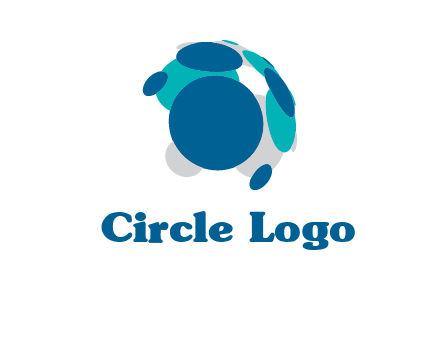 abstract circle dotted globe logo