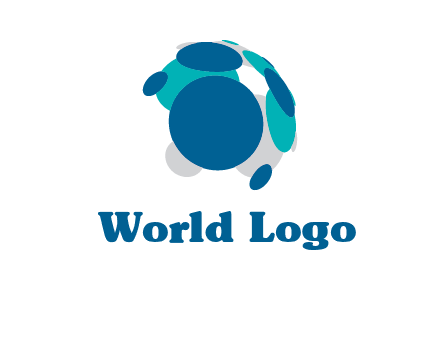 abstract circle dotted globe logo