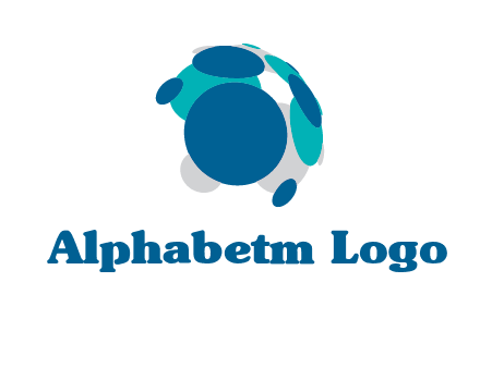 abstract circle dotted globe logo