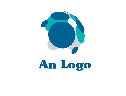 abstract circle dotted globe logo
