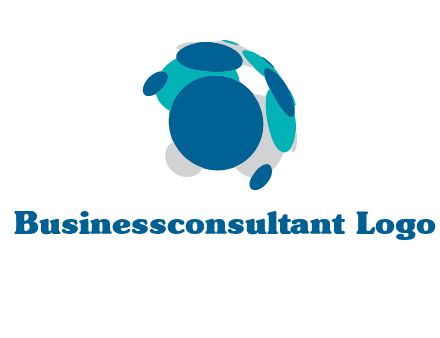 abstract circle dotted globe logo