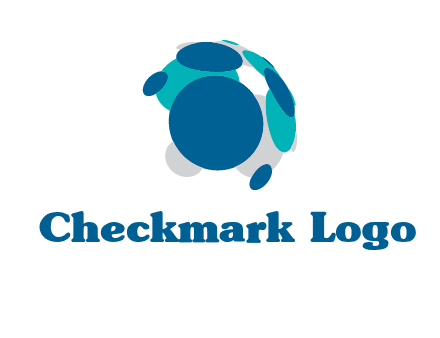 abstract circle dotted globe logo