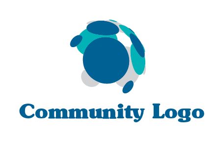 abstract circle dotted globe logo