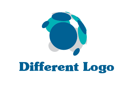 abstract circle dotted globe logo