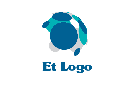 abstract circle dotted globe logo