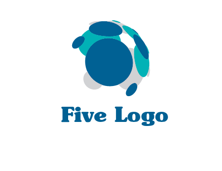 abstract circle dotted globe logo