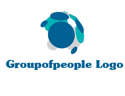 abstract circle dotted globe logo