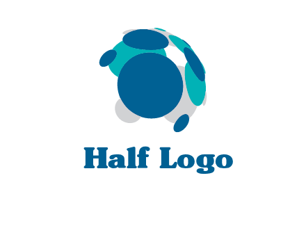 abstract circle dotted globe logo