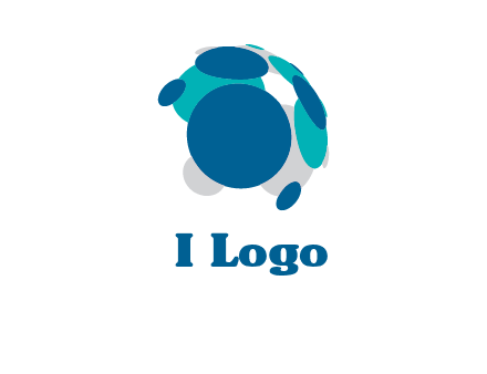 abstract circle dotted globe logo