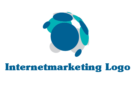 abstract circle dotted globe logo