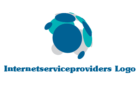 abstract circle dotted globe logo