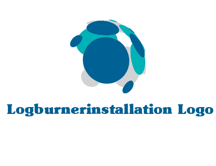 abstract circle dotted globe logo
