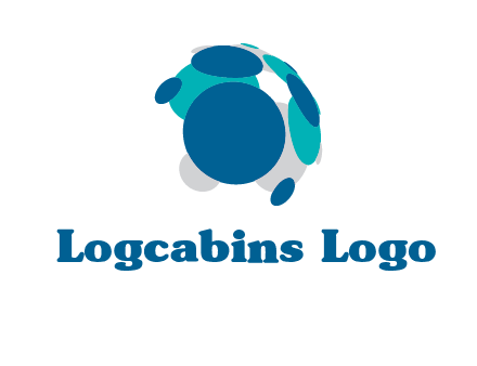 abstract circle dotted globe logo