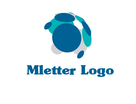 abstract circle dotted globe logo