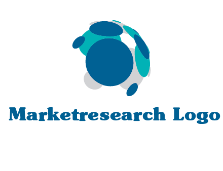 abstract circle dotted globe logo