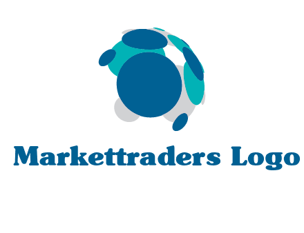 abstract circle dotted globe logo