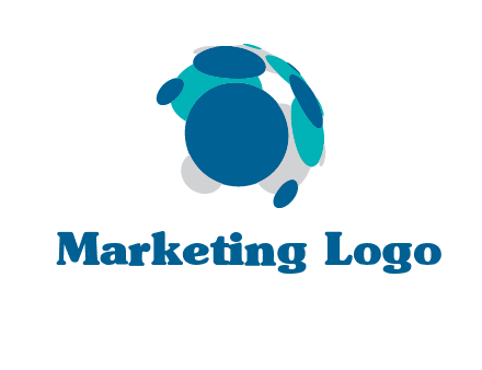 abstract circle dotted globe logo