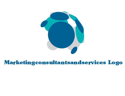abstract circle dotted globe logo