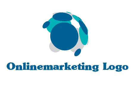 abstract circle dotted globe logo