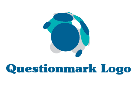 abstract circle dotted globe logo