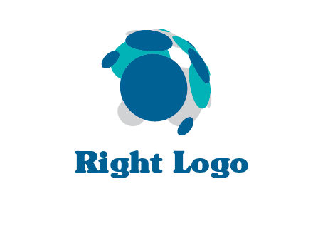 abstract circle dotted globe logo