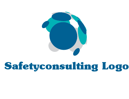 abstract circle dotted globe logo