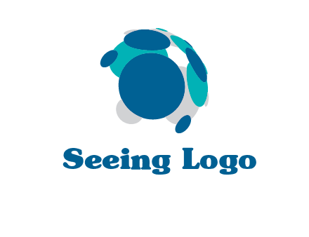 abstract circle dotted globe logo