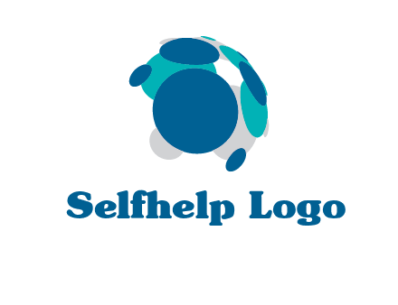 abstract circle dotted globe logo