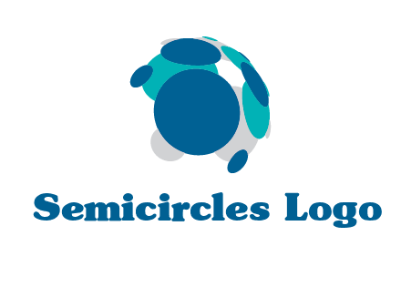 abstract circle dotted globe logo
