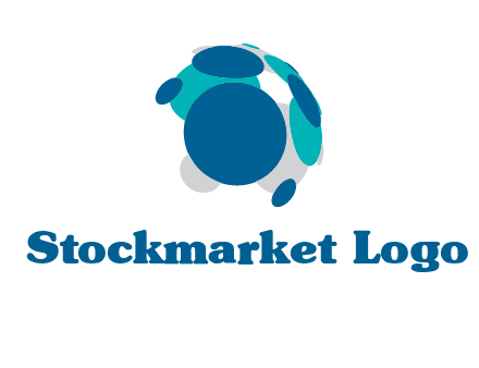 abstract circle dotted globe logo