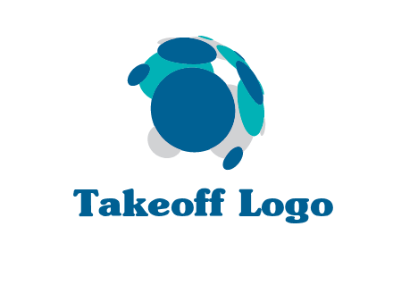 abstract circle dotted globe logo