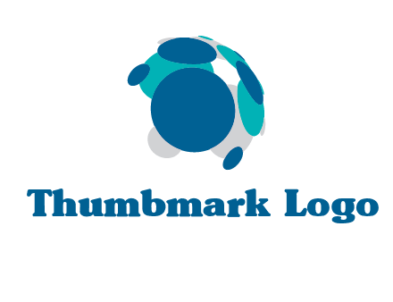 abstract circle dotted globe logo