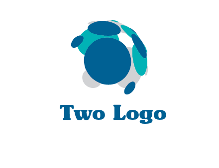 abstract circle dotted globe logo