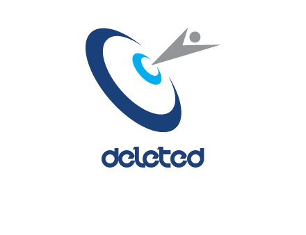Communication circle with abstract person logo