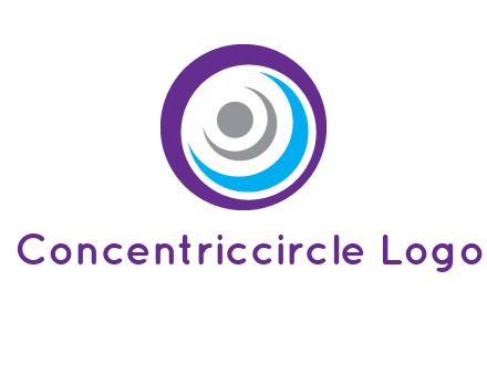 abstract person inside the circle with swooshes logo
