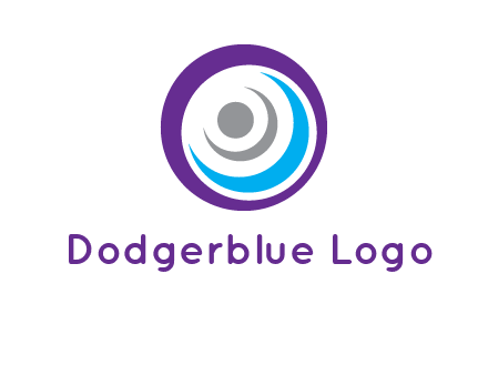 abstract person inside the circle with swooshes logo