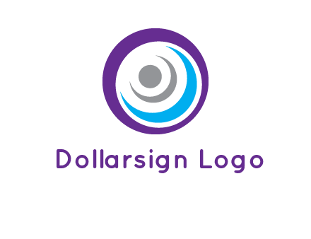 abstract person inside the circle with swooshes logo