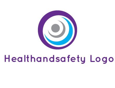 abstract person inside the circle with swooshes logo