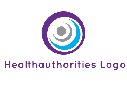abstract person inside the circle with swooshes logo