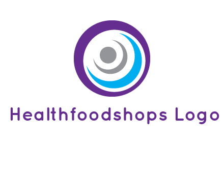 abstract person inside the circle with swooshes logo
