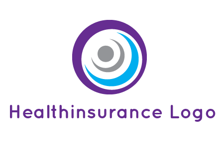 abstract person inside the circle with swooshes logo