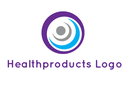 abstract person inside the circle with swooshes logo