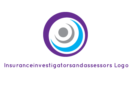 abstract person inside the circle with swooshes logo