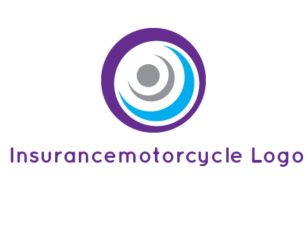 abstract person inside the circle with swooshes logo