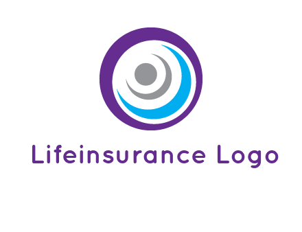 abstract person inside the circle with swooshes logo