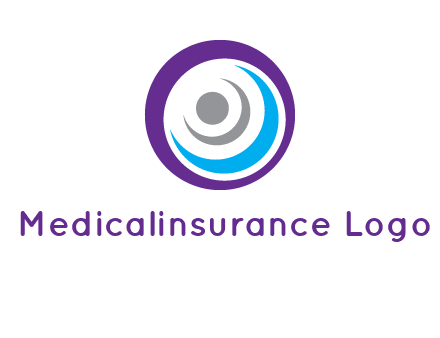abstract person inside the circle with swooshes logo