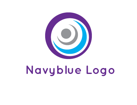 abstract person inside the circle with swooshes logo