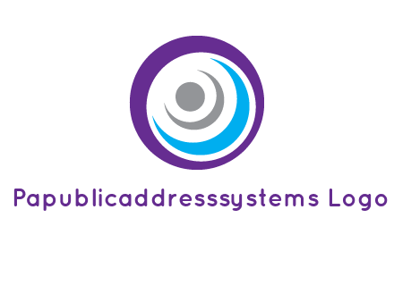 abstract person inside the circle with swooshes logo